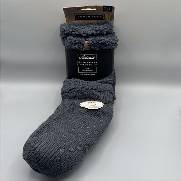 Antonio Plush Sherpa Slipper Socks - Picture 1 of 7